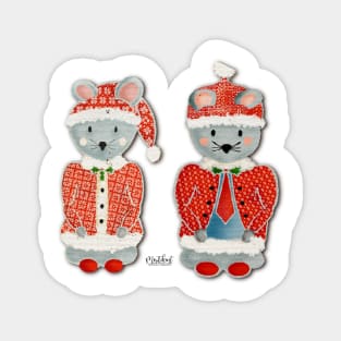 Cute mice christmas Magnet