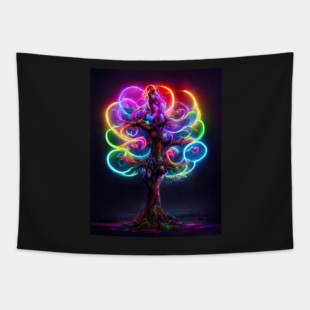 A Wishing Tree of Life and Dreams Tapestry by AlexandrAIart