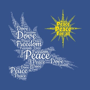 Peace dove flying under the sun T-Shirt