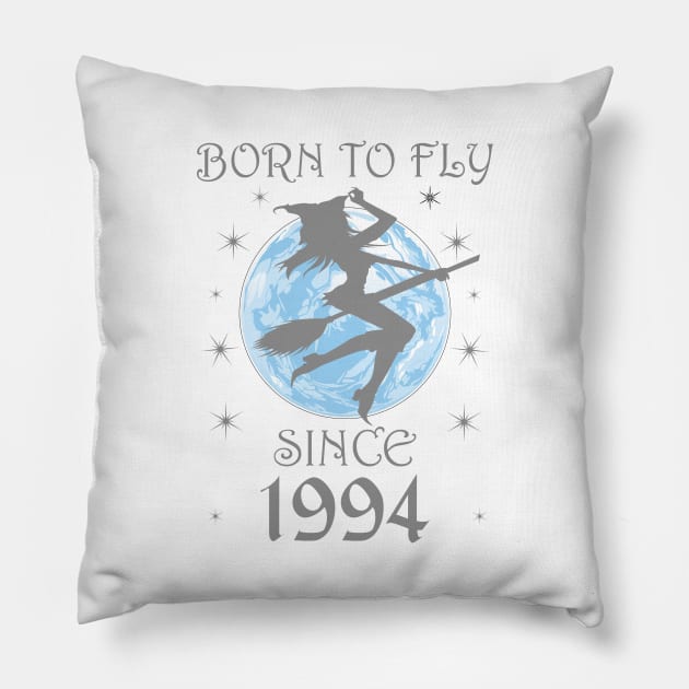 BORN TO FLY SINCE 1944 WITCHCRAFT T-SHIRT | WICCA BIRTHDAY WITCH GIFT Pillow by Chameleon Living
