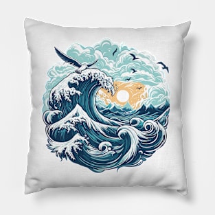 Seagull Wave Pillow