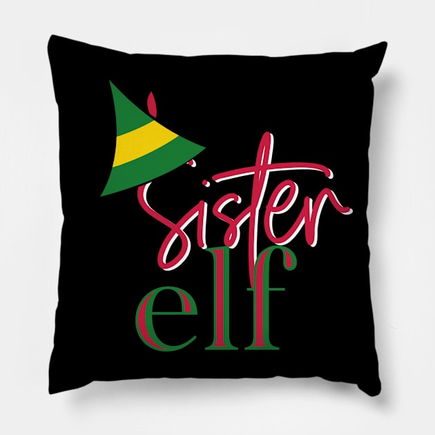 Sister Elf Christmas Shirt Pillow by Simplify With Leanne