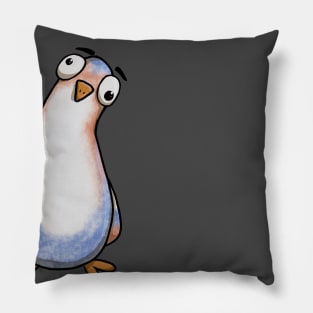 Curious Pigeon Stare Pillow