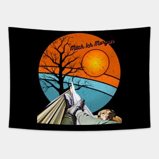 Mach Ich Morgen (I'll do it in the morning-hammock) Tapestry