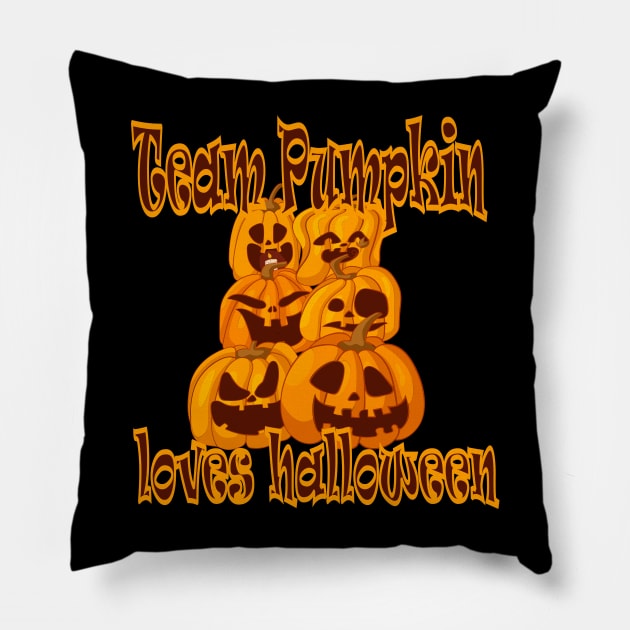 Pumpkin Halloween Witch Party Costume Gift Pillow by DHdesignerPublic