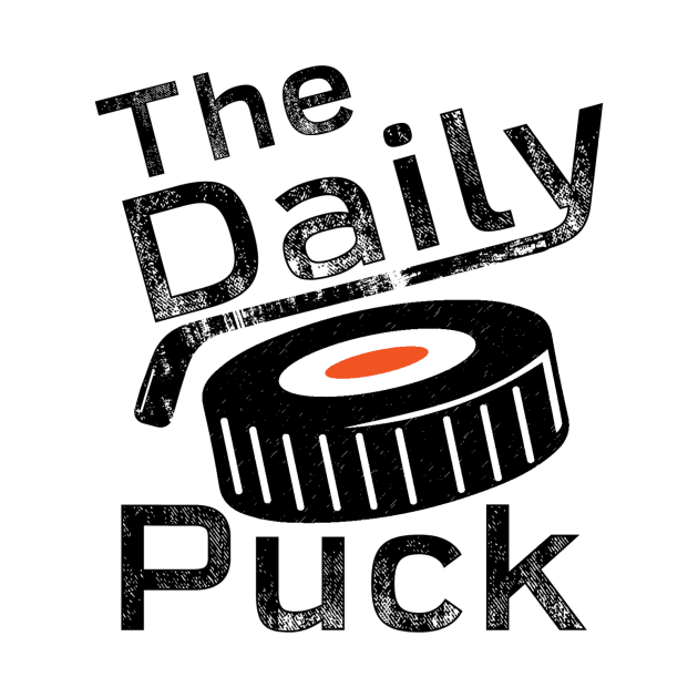 Black Text / Orange Puck by thedailypuck