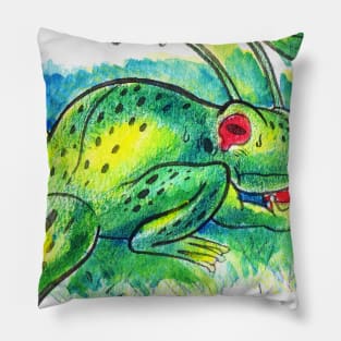 Sad Alien Frog Pillow