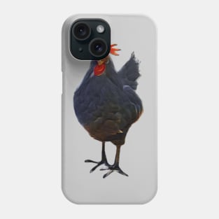 Angry hen black version Phone Case