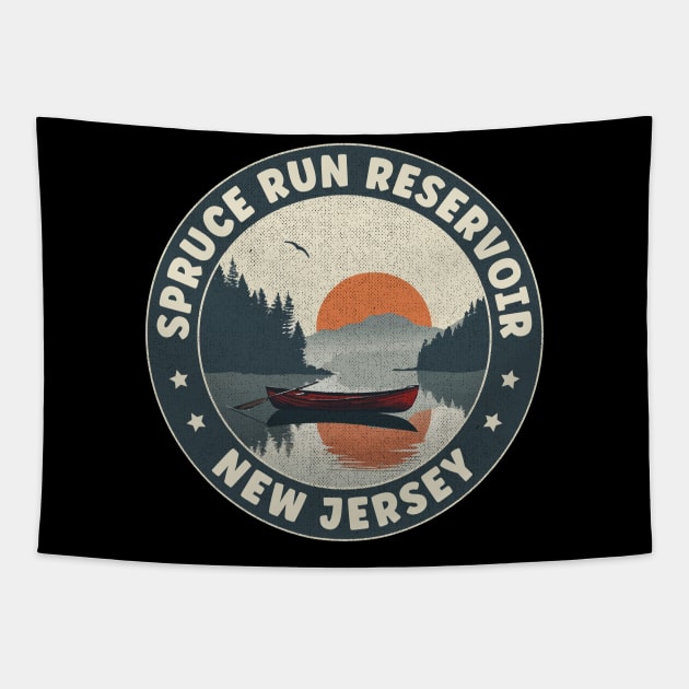 Spruce Run Reservoir New Jersey Sunset Tapestry by turtlestart