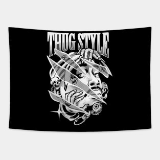 Thug Style B&W Tapestry