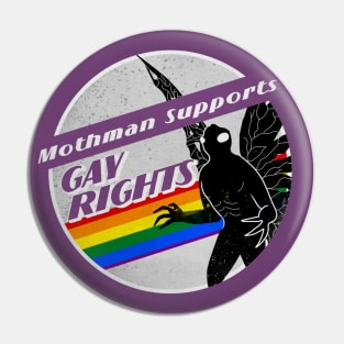 Gay Pride Mothman Pin