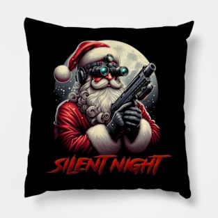 Whispers in the Snow: Silent Night Secret Santa T-Shirt - Mysterious Holiday Magic Pillow