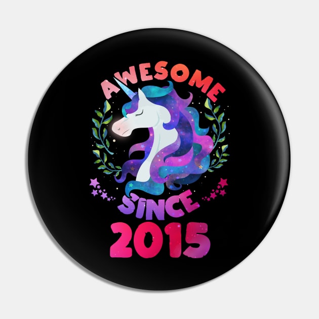 Cute Awesome Unicorn Since 2015 Funny Gift Pin by saugiohoc994