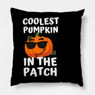 Coolest Pumpkin in the Patch Halloween Party Design Pillow