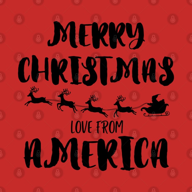 Merry Christmas, love from America by all the places