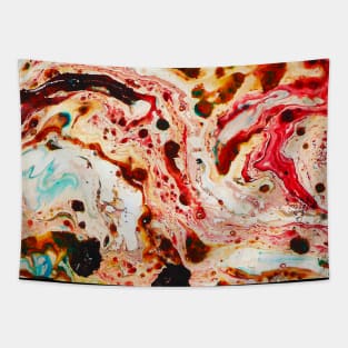 Abstract marble texture fluid art design Tapestry