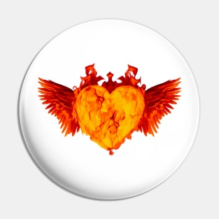 Burning Heart Pin