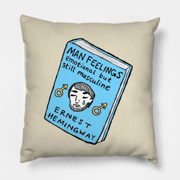 Man Feelings Pillow by reparrishcomics