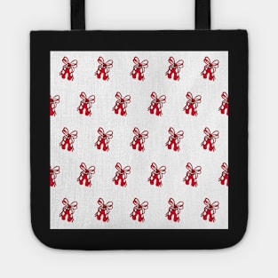 Red ballet shoes print Tote