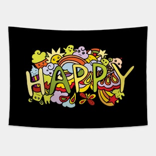 Happy Doodle Tapestry