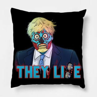 Funny Obey Bojo Boris Uk PoliticiansTHEY LIE Live for Freedom Zombie Pillow