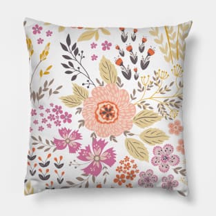 Small colorful flowers Pillow