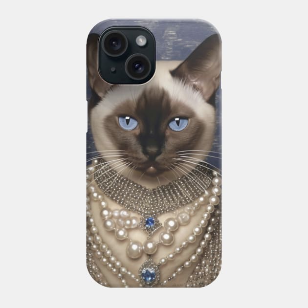 Siamese With Pearls Phone Case by Enchanted Reverie