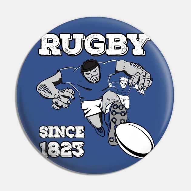 Rugby Comic Style Player Pin by atomguy