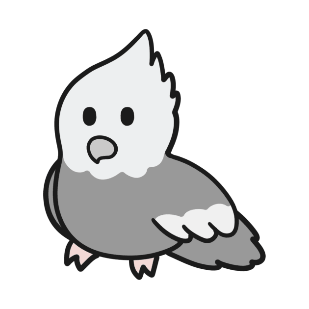 Cute Whiteface Cockatiel by BiscuitSnack