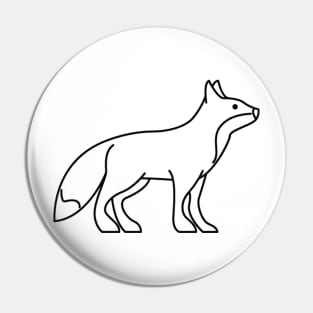 Fox Lineart Drawing Pin