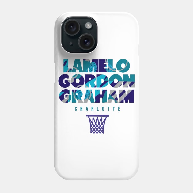 Charlotte Basketball Trio Phone Case by funandgames