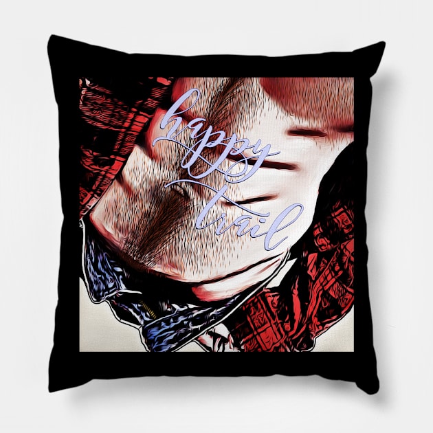 Happy Trail Pillow by JasonLloyd