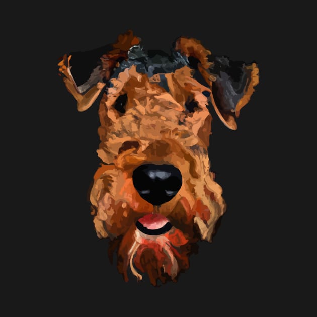 Adorable Airedale Terrier Dog Art Piece by Furrban