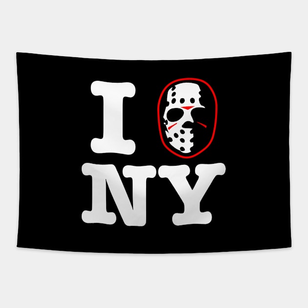 I Hockey Mask New York! Tapestry by GodsBurden