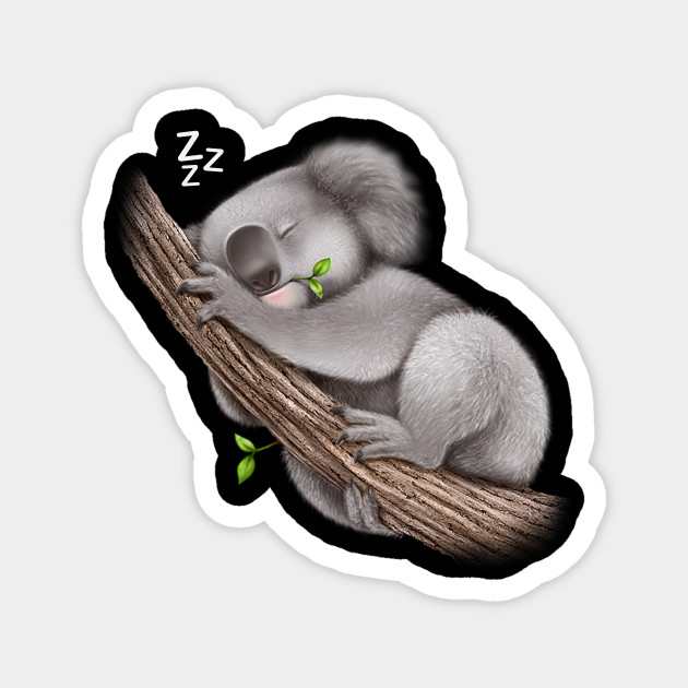 Cute Sleeping Koala Bear Cool Gift For Australian Animal Lovers Sleeping Koala Bear Magnet Teepublic Au