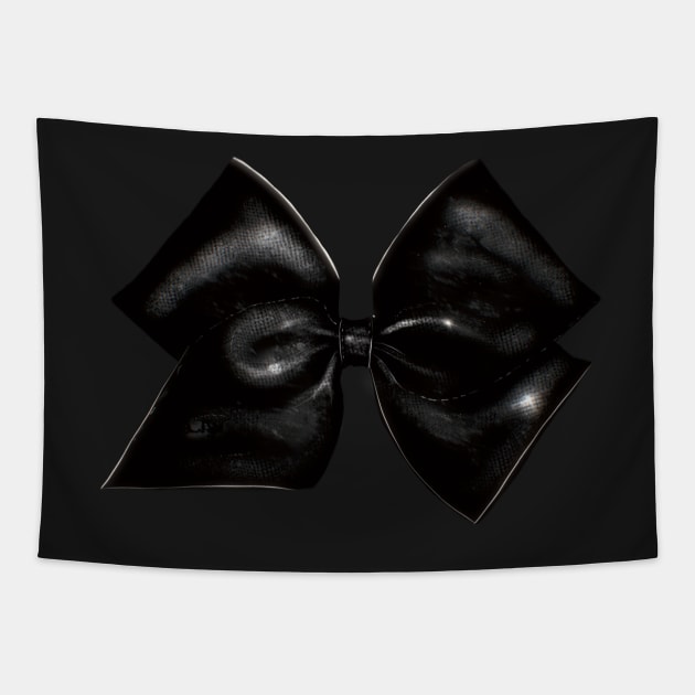 Black Gothic Classic Ribbon ( Colorful Background) Tapestry by xsaxsandra