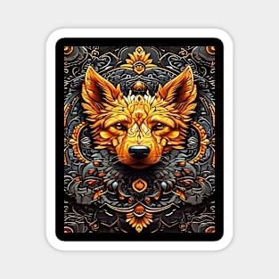 Dog Mandala, Graphic Design With Animals Magnet