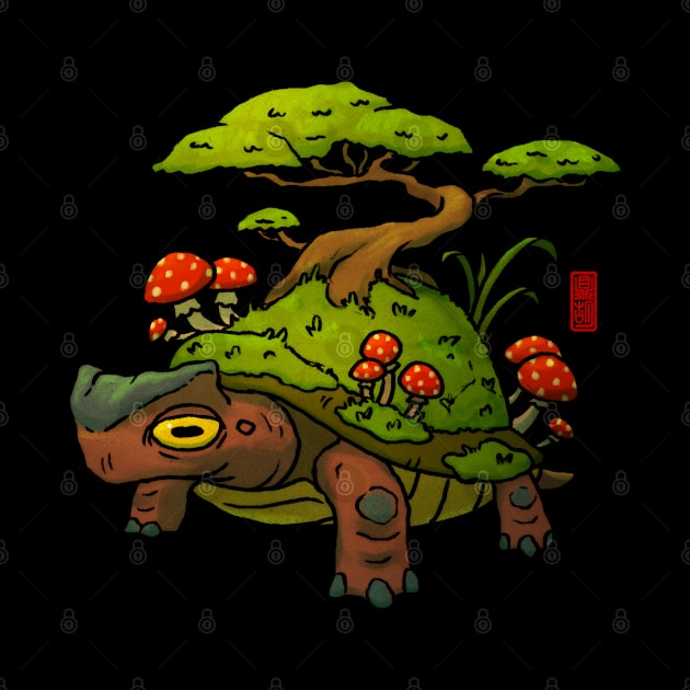 bonsai world turtle by DingHuArt