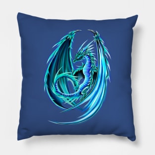 Dark ice dragon Pillow