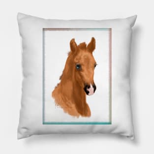 Red Foal Pillow