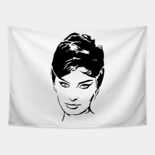 Sophia Loren Stencil Artwork Tapestry