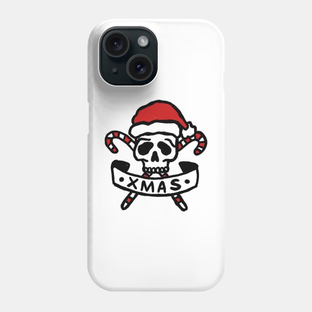 Christmas Skeleton and candys Phone Case by Tropical Blood