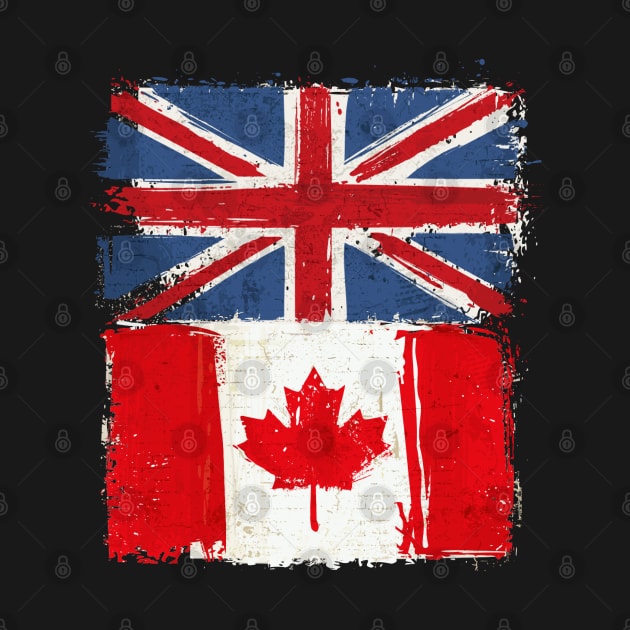 Watercolor British and Canadian Flag by Islanr