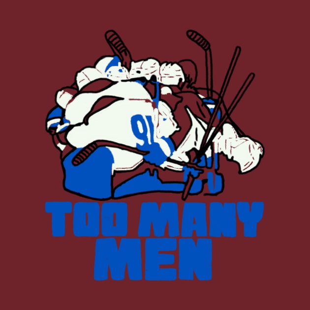 Colorado Avalanche Too Many Men by Mavioso Pattern