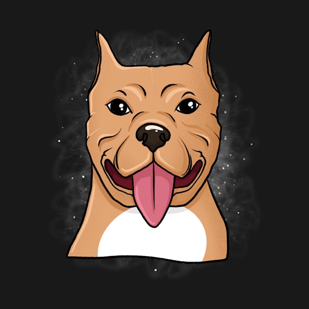 Funny Pitbull Face by LetsBeginDesigns