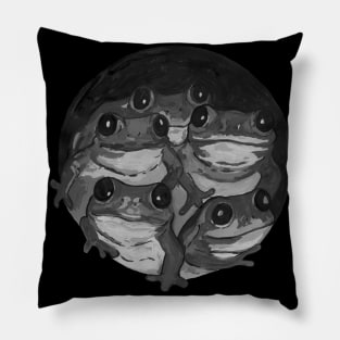 Black and white frog Pillow