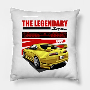 JDM LEGEND TOYOTA SUPRA MK4-YELLOW Pillow