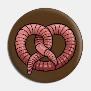 Worm Pretzel Pin