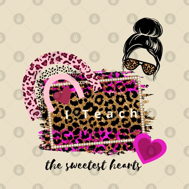 TEACH THE SWEET HEARTS - COOL Leopard - Rainbow by O.M design