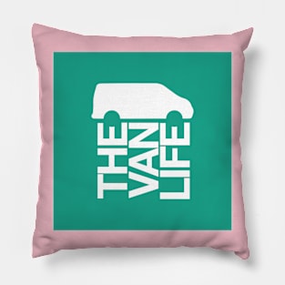 The Van Life Logo (green box) Pillow